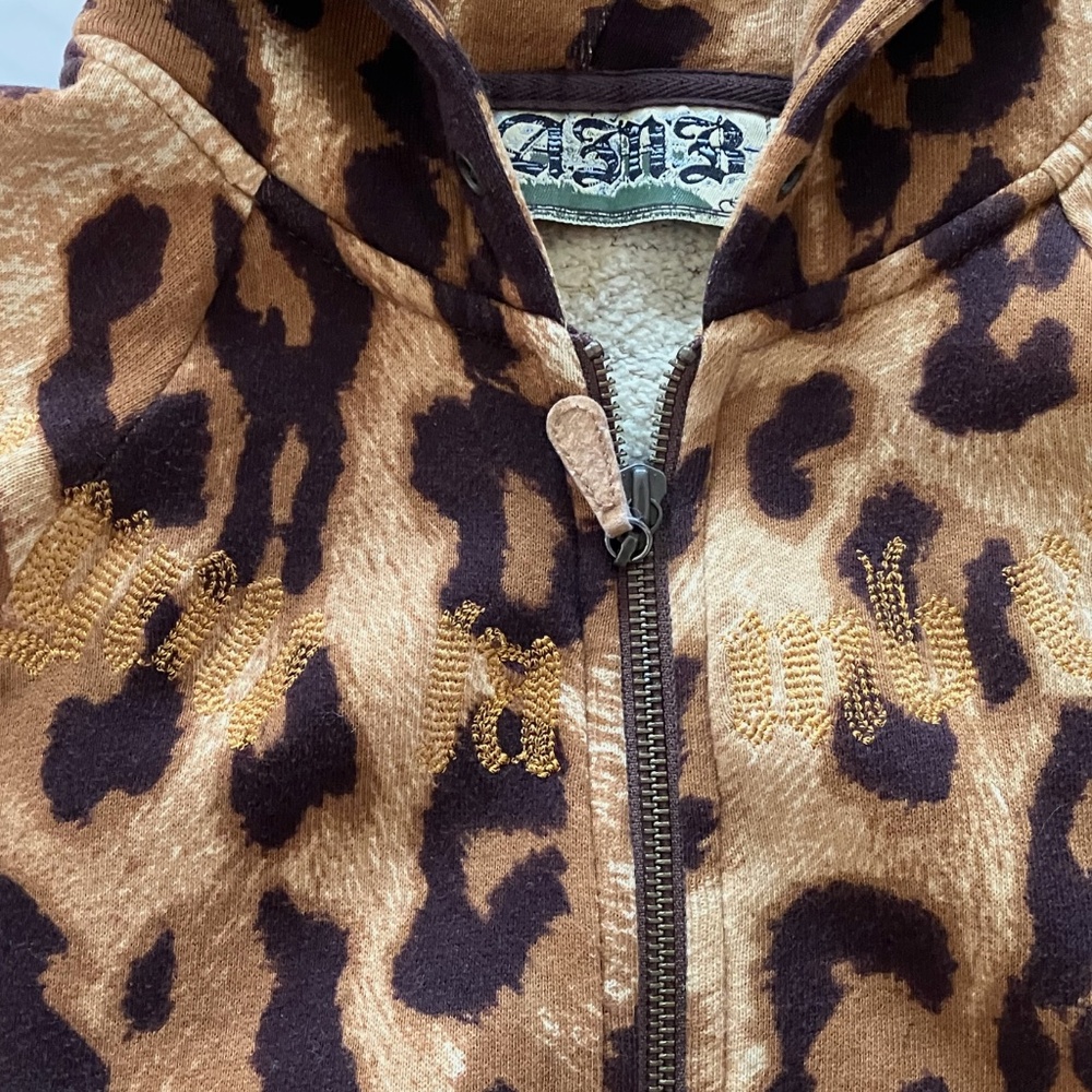 Gwen Stefani L.A.M.B Vintage Iconic Cotton Leopard Print Hoodie M - Picture 5 of 7